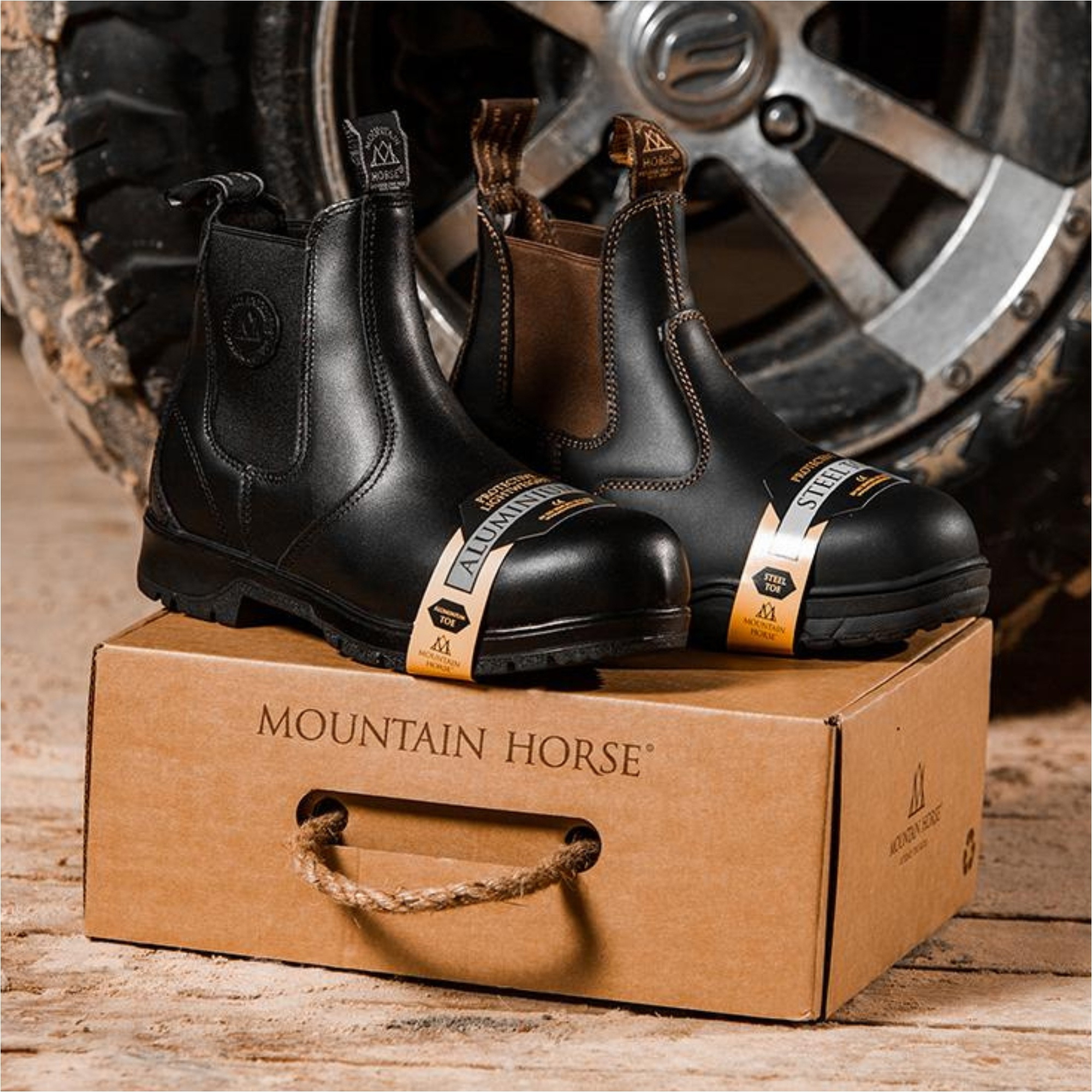 Mountain Horse Protective Bottes Jodhpur Brun